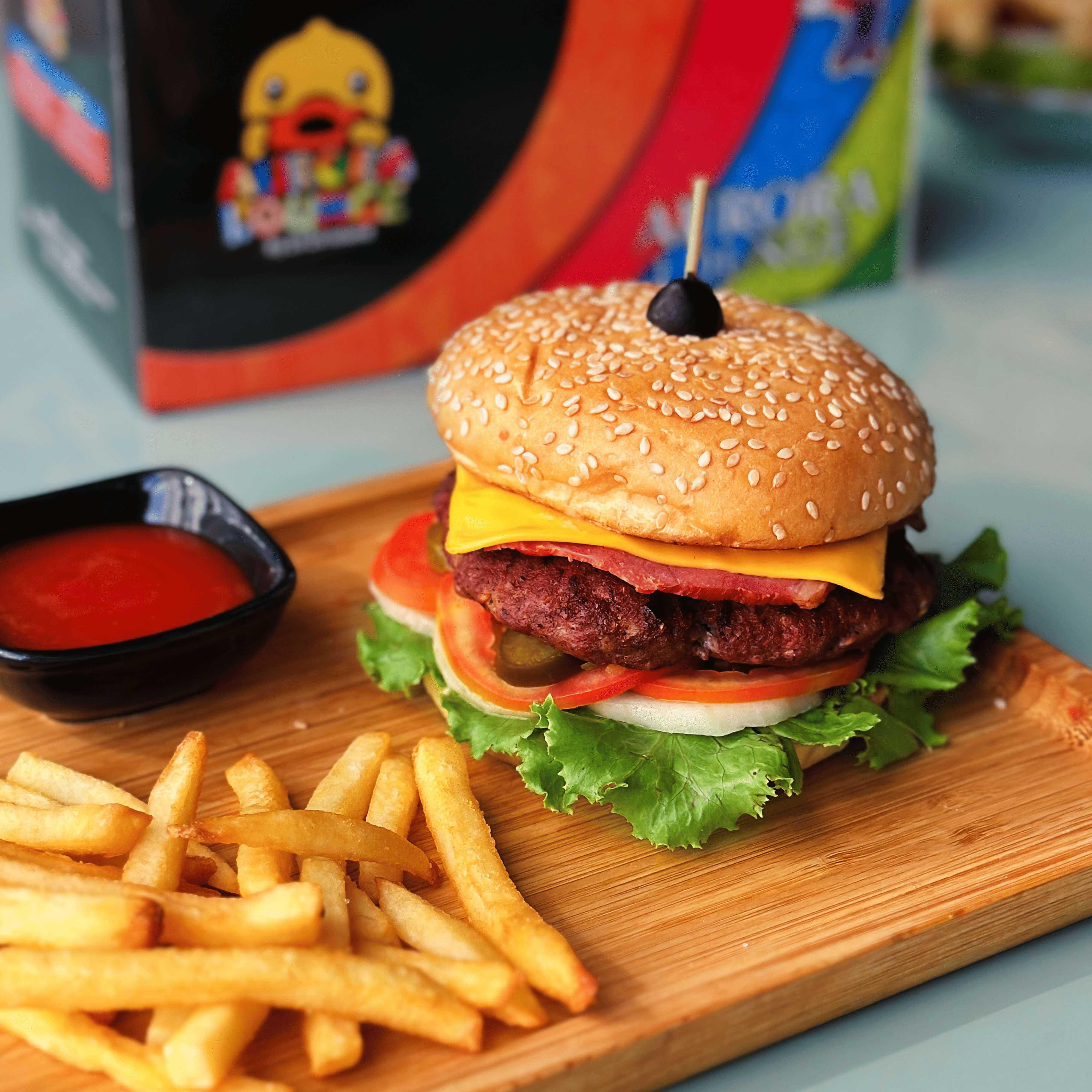 Bacon Boom Burger - Zii Zii Island Menu Bacon Boom Burger